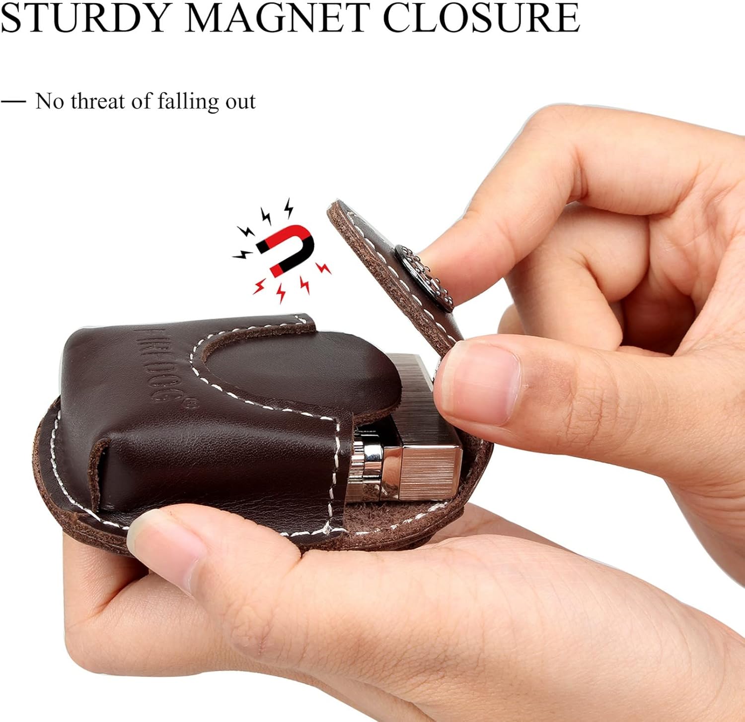 Cigarette Lighter Case 1PC Genuine Leather Lighter Pouch Hoder with Belt Loop CL27