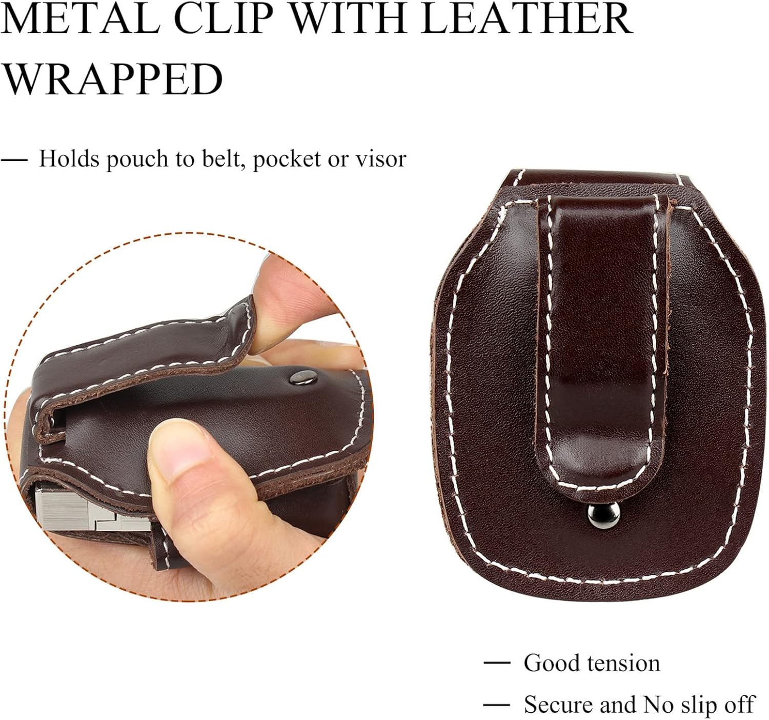 Cigarette Lighter Case 1PC Genuine Leather Lighter Pouch Hoder with Belt Loop CL27